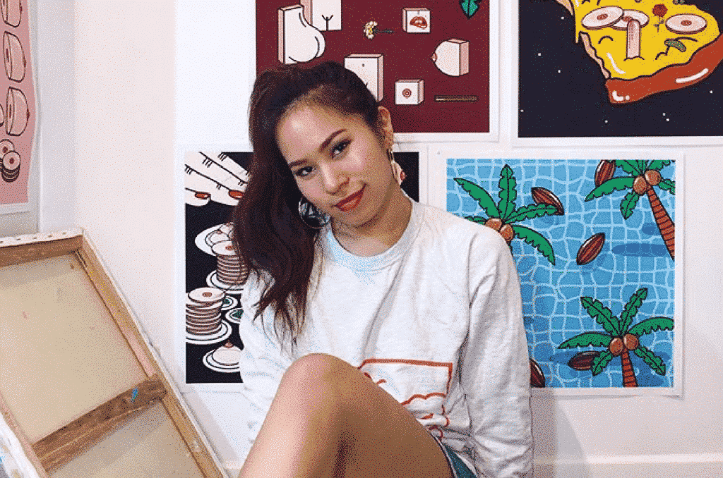 Claudia Chanhoi's cartoon illustrations depict her take on Summer and Female Bodies