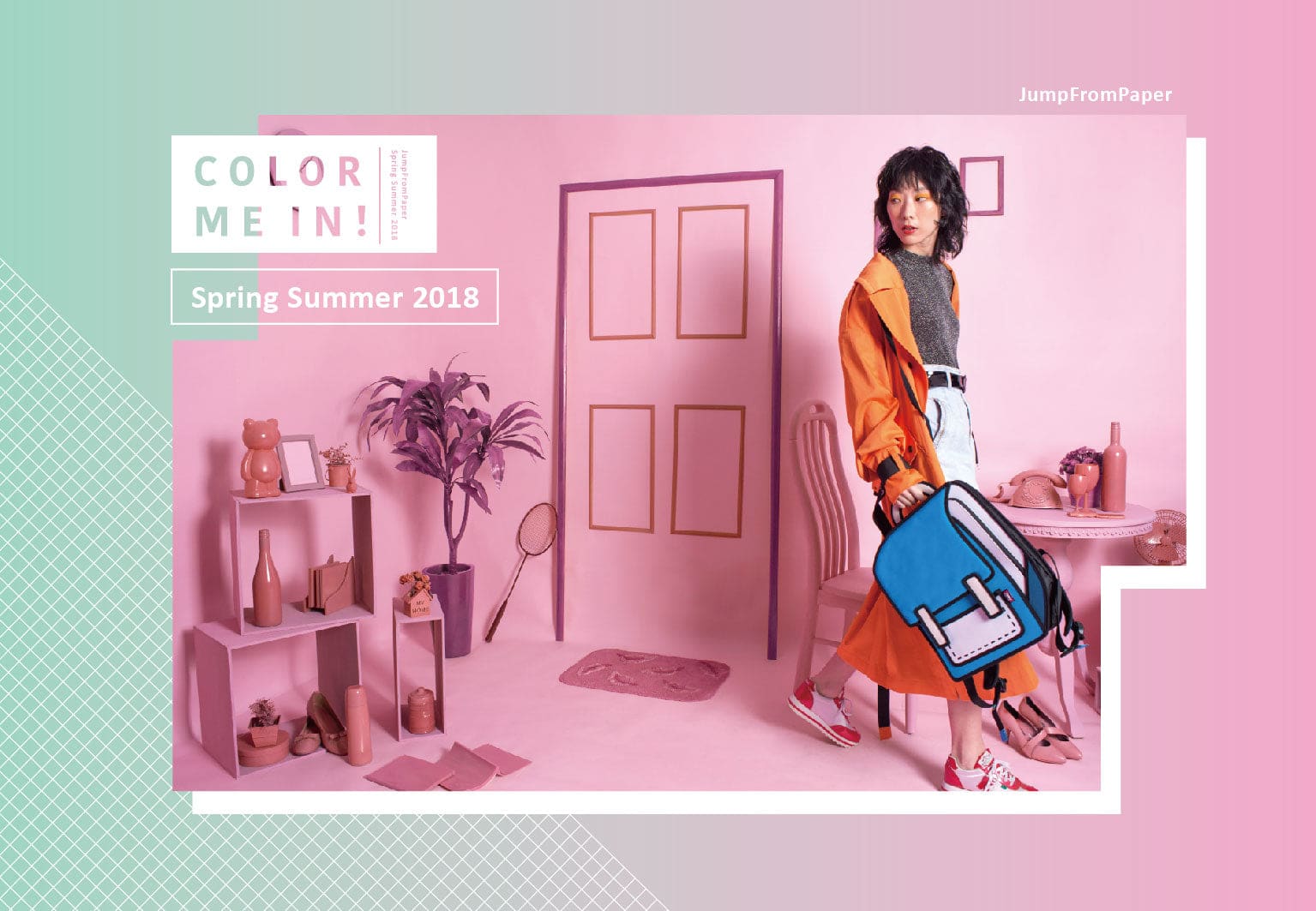 JumpFromPaper COLOR ME IN Collection 1 JumpFromPaper Cartoon Bag