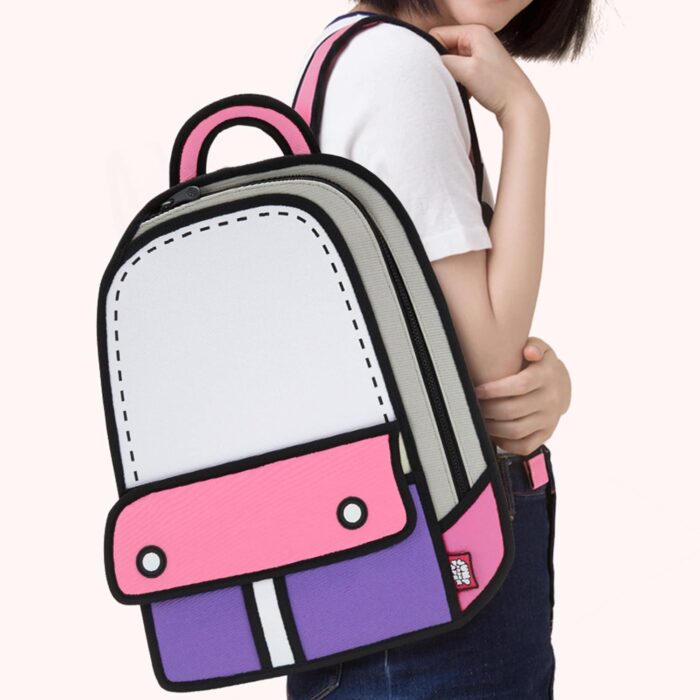 Adventure Cartoon Backpack-purple (1)