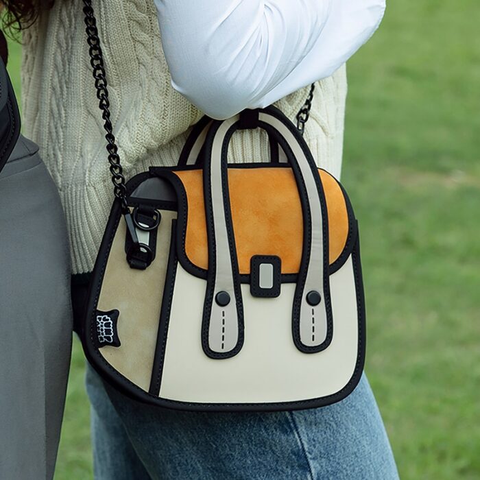 Junior-Owl-Bag-Metal-Chain-Bag-dark-orange-9