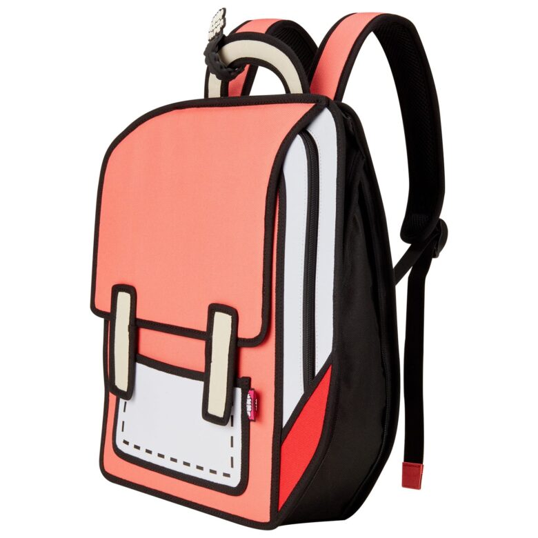 Spaceman Cartoon Backpack-classic-red (5)
