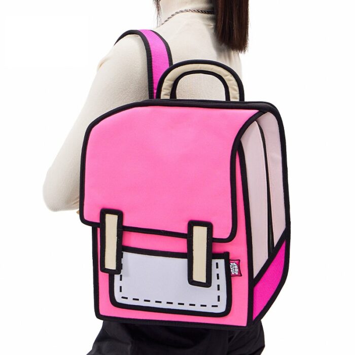 Spaceman-Cartoon-Backpack-classic-rose-pink-1