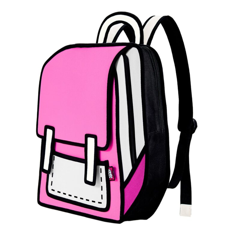 Spaceman Cartoon Backpack-classic-rose pink (2)
