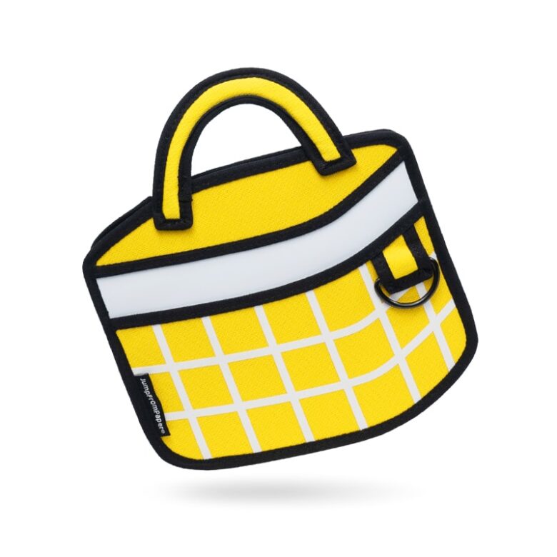 Checkered 3D Cartoon Handbag-yellow (6)