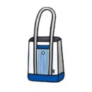 Jumpfrompaper 2D Cartoon Stripe Tote-blue (6)