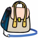 Owl Metal Chain Bag-Fun 2D Cartoon Style - Beige