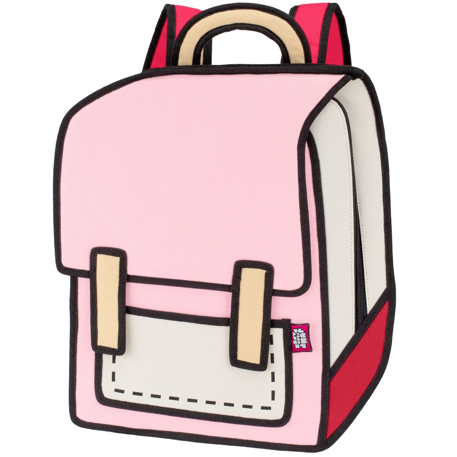 Spaceman Cartoon Backpack-classic-light pink (7)