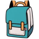 Spaceman Cartoon Backpack-classic-matcha green (1)