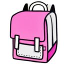 Spaceman Cartoon Backpack-classic-rose pink (1)