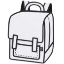 Spaceman Cartoon Backpack-classic-white (1)