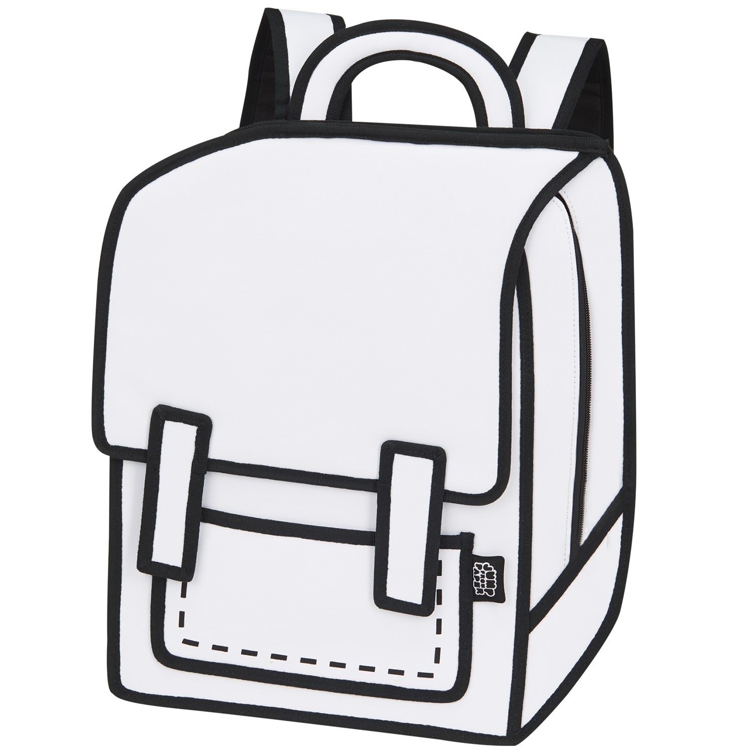 Spaceman Cartoon Backpack-classic-white (1)