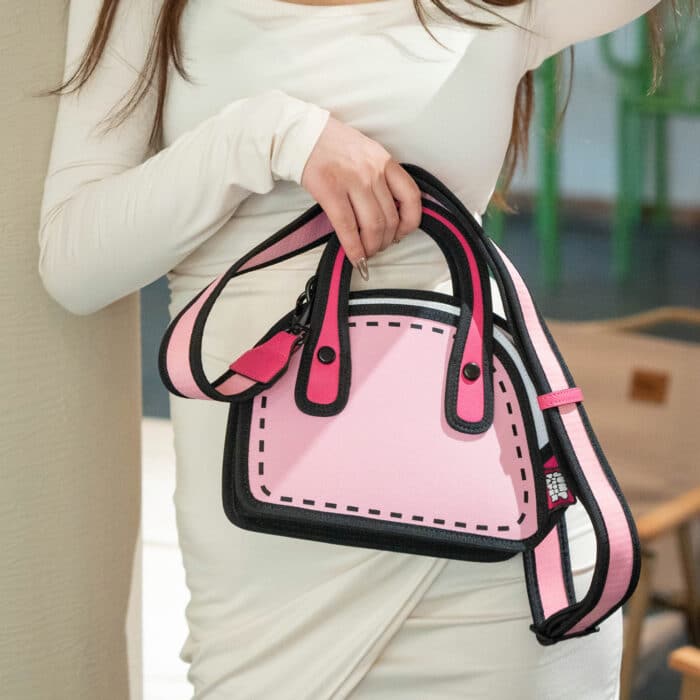 Carly 2D Cartoon Crossbody-pink (2)