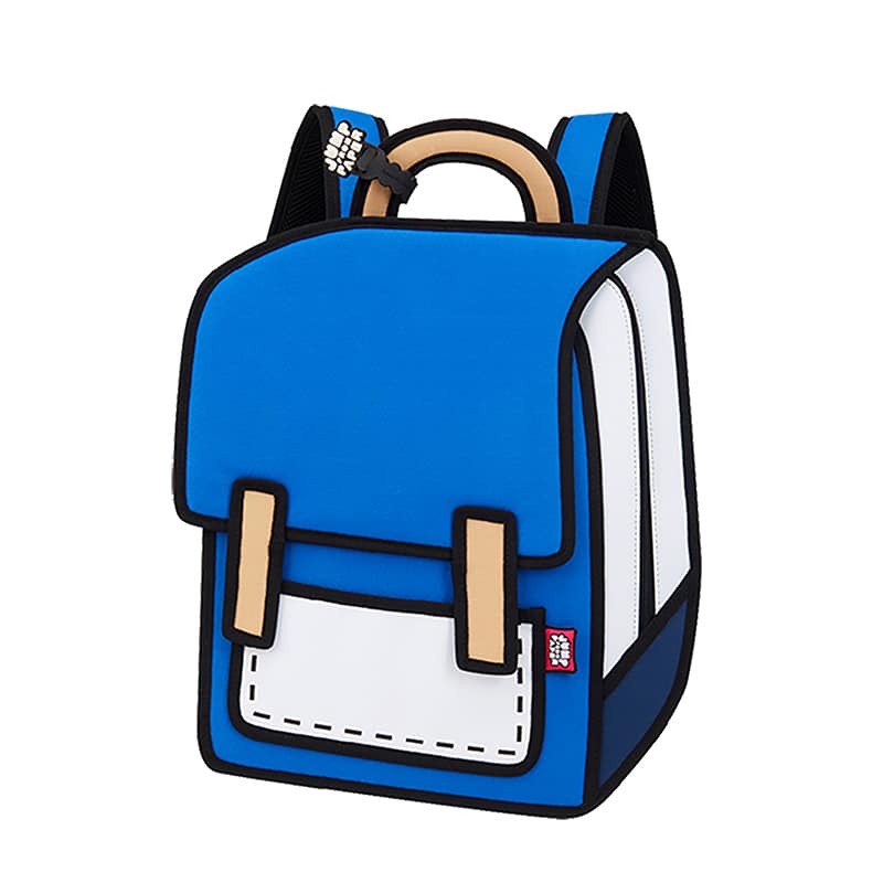 Spaceman Cartoon Backpack-junior-dark blue (2)