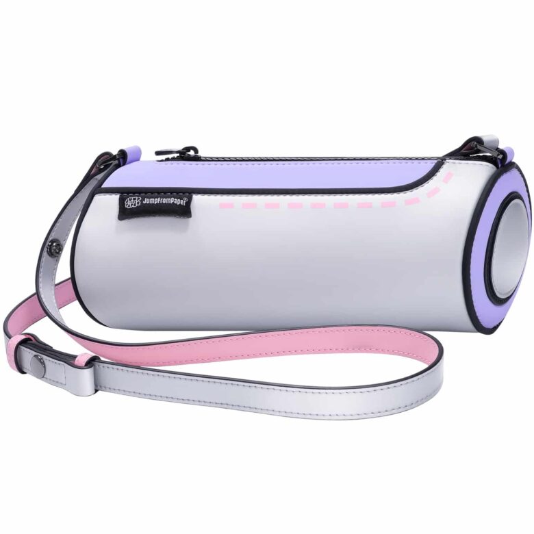 2D Cartoon Cylinder Pillow Bag-purple (4)