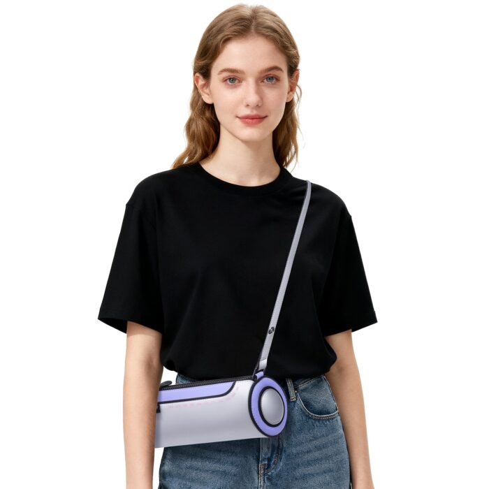 2D Cartoon Cylinder Pillow Bag-purple (7)