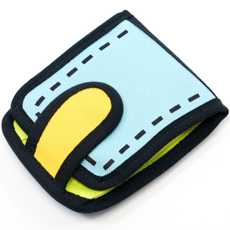 Poketto Wallet-2D Cartoon Design Short-blue (2)